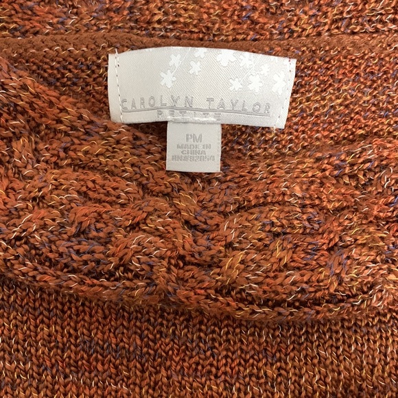 SOFT burnt orange scoop neck sweater. PM by Carolyn Taylor - Picture 5 of 7